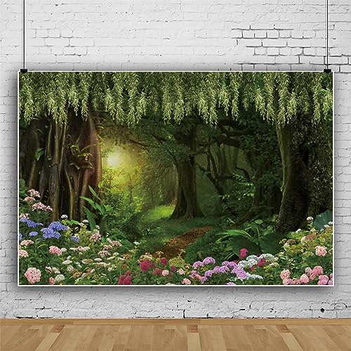 ASDCXZ Wald Foto Hintergrund 3x2m, Grün Wald Dschungel Sonnenschein Bunt Blume Fotowand Hintergrund, Vinyl Fotobox Hintergrund für Person Familie Fotografie, Portrait Fotostudios Hintergründe ASDCXZ Wald Foto Hintergrund 3x2m, Grün Wald Dschungel Sonnenschein Bunt Blume Fotowand Hintergrund, Vinyl Fotobox Hintergrund für Person Familie Fotografie, Portrait Fotostudios Hintergründe von ASDCXZ