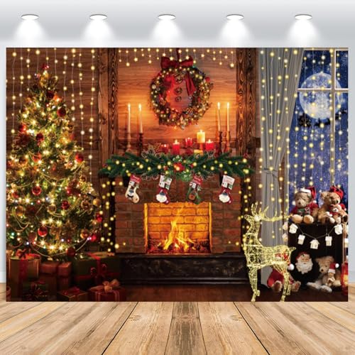 ASDCXZ Weihnachten Foto Hintergrund 3x2.5m, Kamin Baumsocken Geschenk Glitter Weihnachtsbaum Elchhirsch Fotowand Hintergrund, Vinyl Familienfeier Party Wand Ornamente Fotografie Hintergrund Banner ASDCXZ Weihnachten Foto Hintergrund 3x2.5m, Kamin Baumsocken Geschenk Glitter Weihnachtsbaum Elchhirsch Fotowand Hintergrund, Vinyl Familienfeier Party Wand Ornamente Fotografie Hintergrund Banner von ASDCXZ