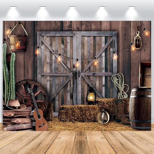 ASDCXZ Western Cowboy Hintergrund 2.7x1.8m, Vinyl Fotobox Hintergrund für Western Party Dekoration, Wild West Rustikal Holz Scheune Haus Rodeo Fotowand Hintergrund, ASDCXZ Western Cowboy Hintergrund 2.7x1.8m, Vinyl Fotobox Hintergrund für Western Party Dekoration, Wild West Rustikal Holz Scheune Haus Rodeo Fotowand Hintergrund, von ASDCXZ