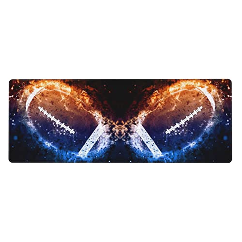 American Football Gaming Mauspad XXL, erweitertes großes Mauspad wasserdichte Tastaturmatte mit rutschfester Unterseite von ASEELO