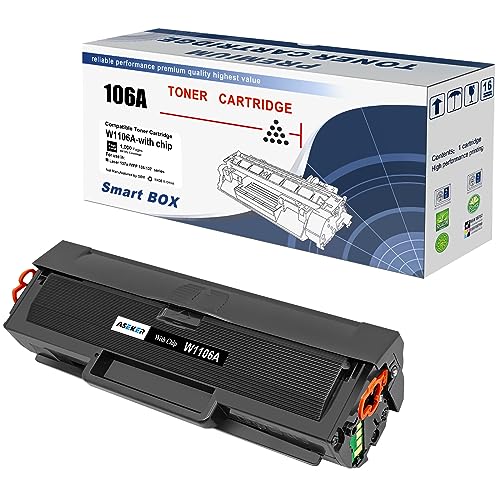 ASEKER Kompatibel 106A W1106A Tonerkartusche für HP Laser 107 107w 107a 107r MFP 135 135wg 135a 135r 135w 137 137fwg 137fnw Drucker 1000 Seiten ( Schwarz, mit Chip ) von ASEKER