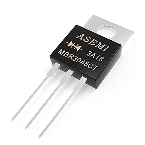 (Pack of 10pcs) MBR3045CT ASEMI TO-220AB Mikron Chip Schottky Barrier Diode 30a 45v for Converter von ASEMI