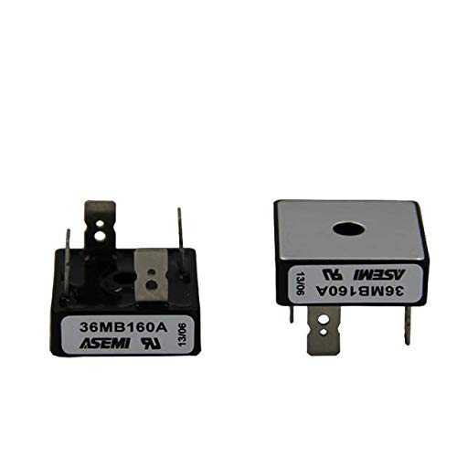 (Pack of 2pcs) ASEMI 36MB160A Single Phase Square Bridge Rectifier Diode 35A/1600V D-34 Package… von ASEMI