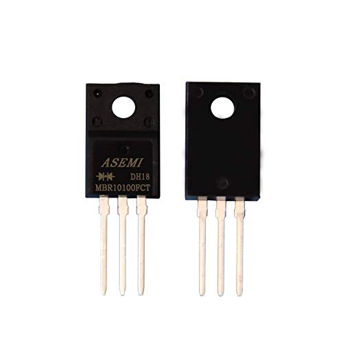 ASEMI (Pack of 10pcs) MBR10100FCT/MBRF10100CT Schottky Barrier Diode ITO-220AB 10A100V for SMPS von ASEMI