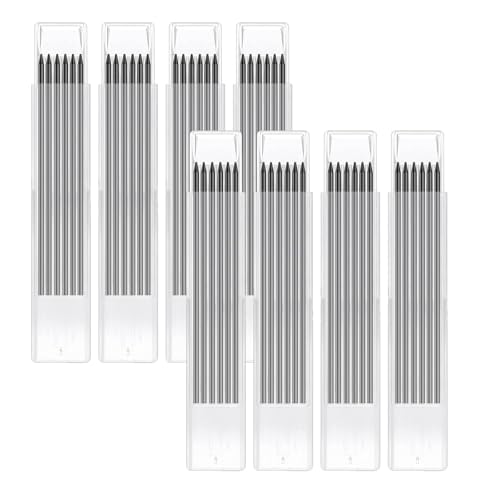 ASFWAGQ 48 Stück Ersatzminen 2,8 mm für Zimmermannsbleistift, Solide Tischler Ersatz, Tieflochmarker Baustelle Minen, Werkzeuge für Holzbearbeitung Anreißen von ASFWAGQ