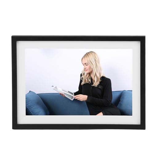 10,1-Zoll-Smart-WiFi-Digitalfotorahmen, IPS-LCD-Touchscreen, Automatische Drehung, Sofortiges Teilen von Momenten, 16 GB Speicher mit Frameo-App für6.0 (EU-Stecker) von ASHATA