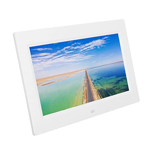 10 Zoll Digitaler Bilderrahmen, Klassischer HD-Videorahmen, HD 1024x600 LED Elektronischer Bilderrahmen mit Fernbedienung, Bild Teilen, Musikvideo, Weiß 10 Zoll Digitaler Bilderrahmen, Klassischer HD-Videorahmen, HD 1024x600 LED Elektronischer Bilderrahmen mit Fernbedienung, Bild Teilen, Musikvideo, Weiß von ASHATA