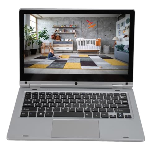 11,6-Zoll-Laptop mit FHD-Touchscreen, um 360 Grad Umwandelbarer 2-in-1-Business-Laptop mit N4020-Prozessor, 11, 7000-mAh-Akku für Büro und Lernen (6 512G EU-Stecker) von ASHATA