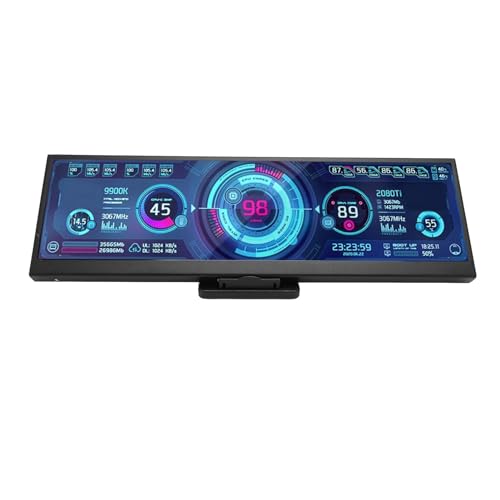 12,6 Zoll Computertemperaturmonitor, AIDA64 PC CPU GPU RAM Datenmonitor, FHD IPS Zweiter Bildschirm 1920 X 550 60 Hz Computergehäuse Sekundärbildschirm Nur für Windows 12,6 Zoll Computertemperaturmonitor, AIDA64 PC CPU GPU RAM Datenmonitor, FHD IPS Zweiter Bildschirm 1920 X 550 60 Hz Computergehäuse Sekundärbildschirm Nur für Windows von ASHATA