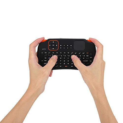 2.4G Wireless Keyboard Remote, Android Portable Smart TV Fernbedienung 83 Tasten Tastatur mit Touchpad, für Home TV Phone PC Laptop, Eingebauter Akku von ASHATA