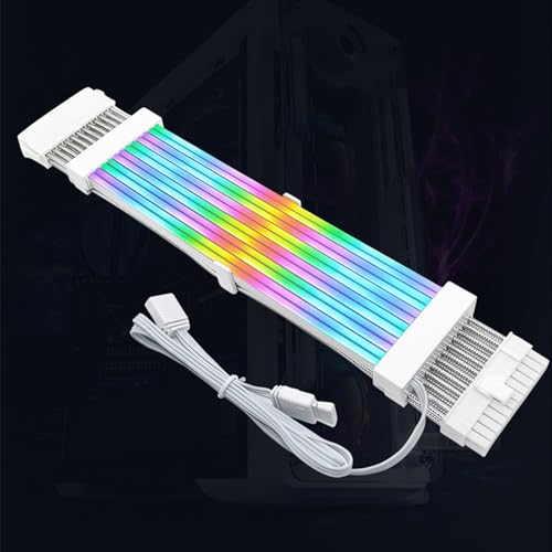 24 poliges Adressierbares RGB Stromverlängerungskabel, RGB Netzteilkabel, Unterstützt 5 V, 3 poliges Synchronisiertes 18 AWG RGB PC Kabel für Desktop Computer (24PIN Motherboard 24 poliges Adressierbares RGB Stromverlängerungskabel, RGB Netzteilkabel, Unterstützt 5 V, 3 poliges Synchronisiertes 18 AWG RGB PC Kabel für Desktop Computer (24PIN Motherboard von ASHATA