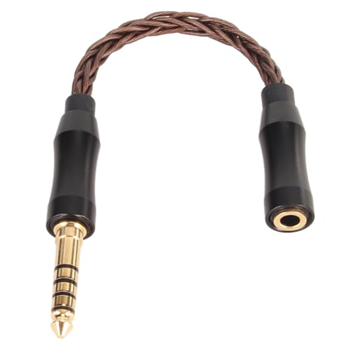 3,5 Mm auf 4,4 Mm Kopfhörer Adapterkabel, Vergoldet, 3,5 Mm Stereo Buchse auf 4,4 Mm Symmetrischer Stecker, Upgrade Kabel, Kompatibel mit NW WM1Z NW WM1A MDR Z1R TA ZH1ES (Bronze) von ASHATA