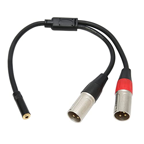 ASHATA 3,5 Mm auf XLR-Mikrofonkabel, Symmetrischer Dual-XLR-Stecker auf 3,5 Mm-Buchse, Stereo-Mikrofonkabel für Telefone, MP3-Tablets, Laptops, Lautsprecher, 1 Fuß ASHATA 3,5 Mm auf XLR-Mikrofonkabel, Symmetrischer Dual-XLR-Stecker auf 3,5 Mm-Buchse, Stereo-Mikrofonkabel für Telefone, MP3-Tablets, Laptops, Lautsprecher, 1 Fuß von ASHATA
