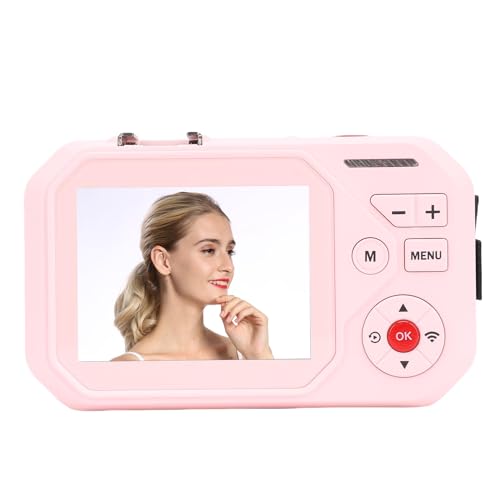 48MP HD 16x Zoom Autofokus -WiFi -Digitalkamera mit 2,8 Zoll Farbbildschirm für Fotografie, Optisches Objektiv, 16x Digitales Zoomsystem, Farbanzeigebildschirm (PINK) von ASHATA