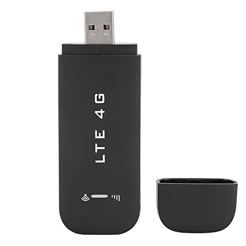 4G LTE USB WiFi Adapter,Wireless USB Netzwerkkarte USB Netzwerkadapter 100Mbps High Speed ​​4G LTE Adapter WiFi Modem Stick,Unterstützung 32GB Speicherkarte,Schwarz von ASHATA