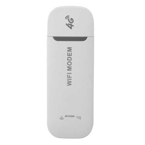 4G-USB-WLAN-Modem, Bis zu 10 Benutzer, Tragbare Internetgeräte mit Standard-Kartensteckplatz, Mobiler 4G-Hochgeschwindigkeits-Reise-Hotspot-Router, Plug-and-Play (White) von ASHATA