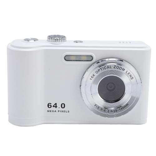 4K Digitalkamera für Fotografie, 64 MP Vlogging Kamera für YouTube mit 2,8 Zoll Bildschirm, Unterstützt Fülllicht, 16 facher Digitalzoom, Kompaktes Reisegerät für Studenten Im von ASHATA