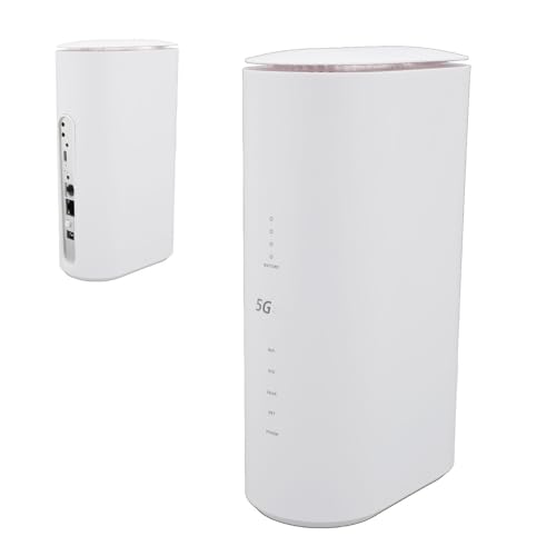 5G Mobiler WLAN-Hotspot, Entsperrter Router CPE WiFi 6-Router, Dualband-Gigabit-Ethernet 2,4G 5,8G 8 High-Gain-Antennen 4x4 MIMO-Router mit SIM-Kartensteckplatz für Reisen Im von ASHATA