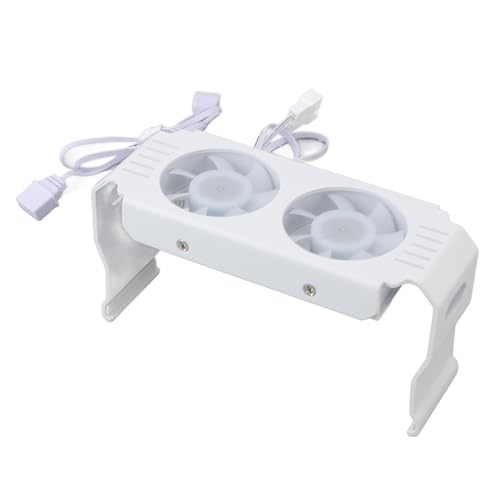 5V 3 poliger ARGB Speicher RAM Kühler DDR Kühlkörper, ARGB RAM Kühler PC Speichermodul Kühlkörper für DDR DDR2 DDR3 DDR4 DDR5, PWM Temperaturregelung, Dual Lüfter (White) von ASHATA