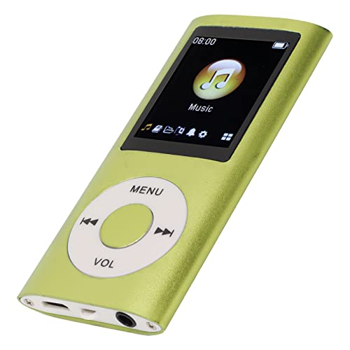 64G Walkman MP3-Player, 1,8-Zoll-MP3-Musik-Player für das Sportstudium, Unterstützung von MP3 WMA FLAC APE AAC OGG und ACELP, Kopfhörer Inklusive (Grün) von ASHATA