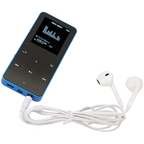 8 GB MP3-Player, Musik-Player mit Bluetooth 4.2, 1,8-Zoll-Bildschirmrauschunterdrückung Verlustfreier Tragbarer MP4-Player mit Übersetzungswörterbuch Entwickelt für Sportler und (Blau) von ASHATA