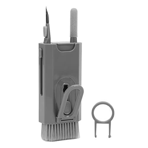 8-in-1-Handy-Reinigungsbürste, mit Abnehmbarem Haken und Bügel, Vielseitig Einsetzbar, Einteiliges -Pull-Werkzeug, Tiefenreinigung, Integrierter Schlüsselzieher, Schwamm, (Grey) von ASHATA