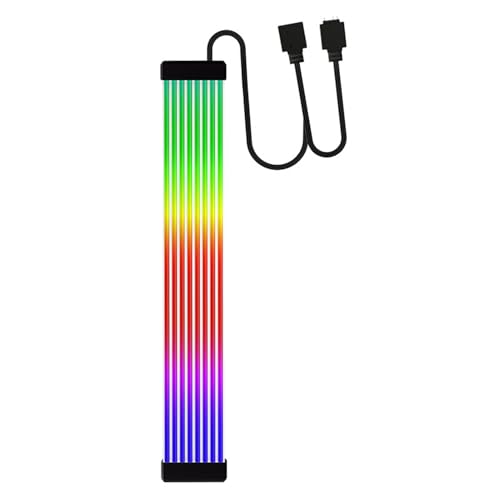ARGB Netzteilkabel, ARGB PC Kabel für Motherboard Netzteilverlängerung, 5 V 3 poliges Biegsames Silikon Synchronisierungs ARGB St (X8 flach (für einzelnes oder doppeltes 8-poliges) von ASHATA