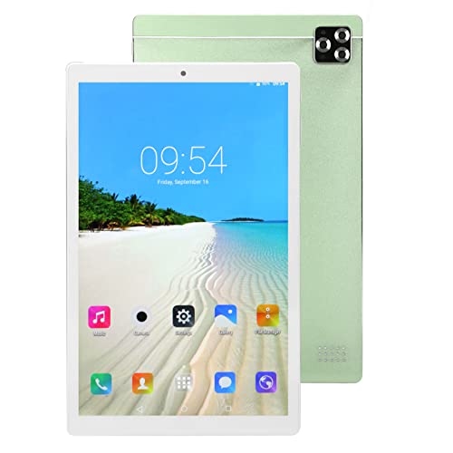 ASHATA 10,1-Zoll-Android-Tablet, WiFi 1080P HD-Touch-Tablet, 4 GB RAM 64 GB ROM, 8 MP 13 MP-Kamera, 10-Core-CPU, 3G-Netzwerkanruf-Tablet Zum Ansehen von Filmspielen, Grün(EU) von ASHATA