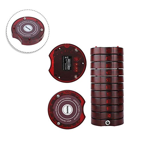 ASHATA 10 X Restaurant Pager Empfänger, 10 Stücke Drahtloser Paging-Warteschlangensystem Empfänger,Gästeruf Kundenrufsystem Empfänger Paging Queuing System Receiver für SU-668 von ASHATA