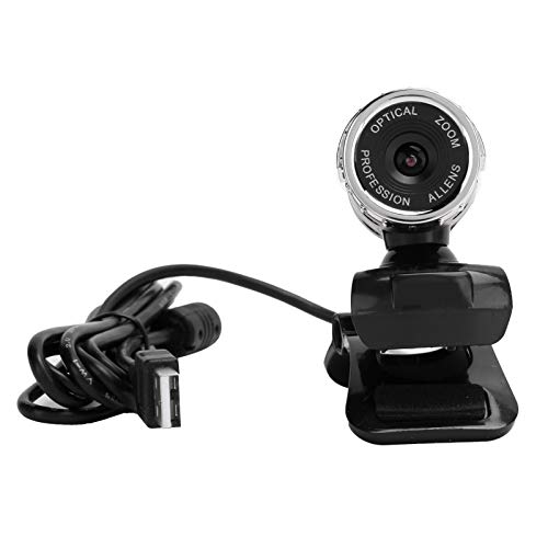 ASHATA 1080P Webkamera, Web-Digitalkamera Drehbare Webcam 1080P, USB-Computerkamera Handbuch Fokus Eingebautes Mikrofon für/TV (Silber) von ASHATA