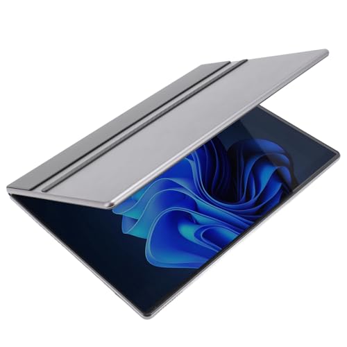 ASHATA 13,5-Zoll-Touchscreen-Laptop, Laptop mit Dual-Touchscreen-Design, 2,5K 16 GB DDR5 128 GB Festplatte 9000 MAh, 180 Grad Faltbarer Bildschirm-Laptop (EU-Stecker) von ASHATA