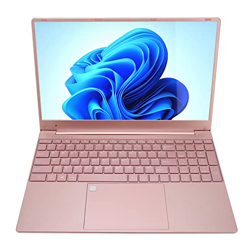 ASHATA 15,6-Zoll-Laptop mit N5095CPU, 16 GB RAM, 128 GB ROM, Fingerabdruck-Entsperrung, 1920 X 1080 HD, Roségold, Leicht und Dünn, Tastatur mit Hintergrundbeleuchtung, Lange von ASHATA