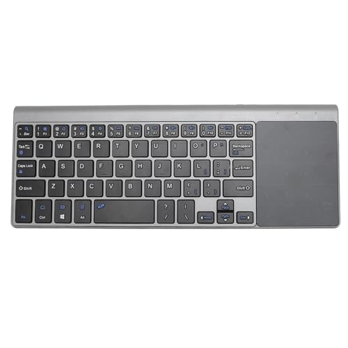 ASHATA 2,4-G-Funktastatur, Schlanke und Kompakte Tastatur, Funktastatur mit Touchpad, Superdünne Tragbare 2,4-G-Funktastatur für Computer, Laptop, Fernseher von ASHATA