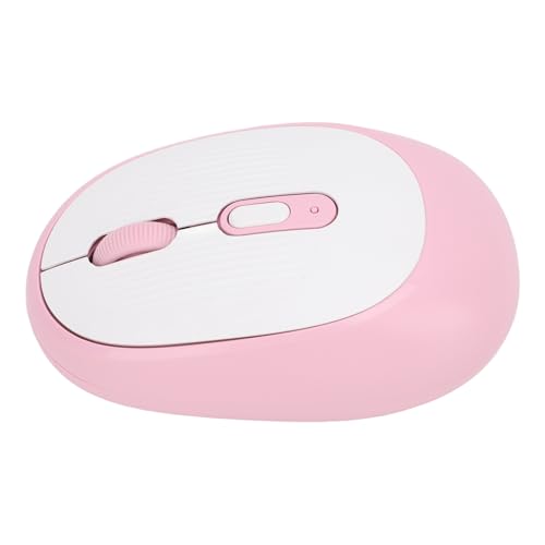 ASHATA 2,4 G Leise Computermaus, Tragbare Kabellose Optische Maus mit USB-Empfänger für Laptop-PC, Soft Click, XP OS X 10.4, (PINK) von ASHATA