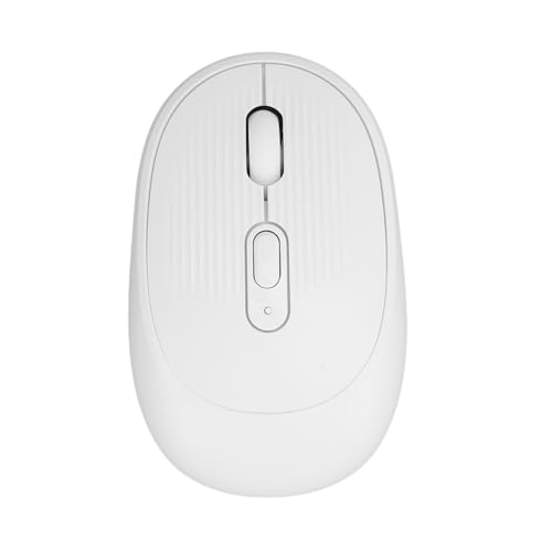 ASHATA 2,4 G Leise Computermaus, Tragbare Kabellose Optische Maus mit USB-Empfänger für Laptop-PC, Soft Click, XP OS X 10.4, (White) von ASHATA