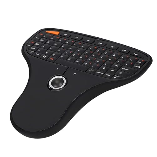 ASHATA 2,4 G Wireless-Tastatur, Tastatur-Trackball, USB-Multimedia-Tastatur, für TV-Computer, kompatibel mit Windows 2000/XP/Vista von ASHATA