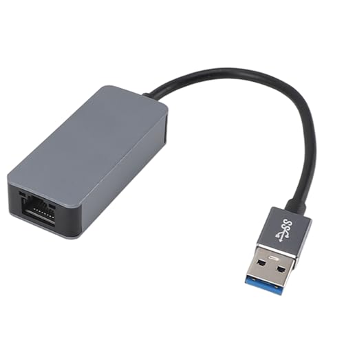 ASHATA 2,5 GB USB-Ethernet-Adapter für Laptop, USB 3.0 auf 2,5G Ethernet-Adapter, Hochgeschwindigkeits-Stecker und Wiedergabe Tragbarer USB 3.2 USB AM auf 2,5 Gbps Ethernet-Adapter für von ASHATA