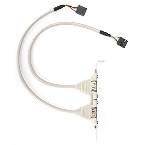 ASHATA 2 Ports USB 2.0 Frontplattenerweiterung Neues 2 Port USB 2.0 Motherboard Rückwanderweiterungshalterung mit Slotblechhalterung Panelkabeladapter ASHATA 2 Ports USB 2.0 Frontplattenerweiterung Neues 2 Port USB 2.0 Motherboard Rückwanderweiterungshalterung mit Slotblechhalterung Panelkabeladapter von ASHATA