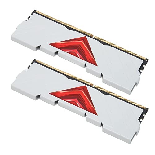ASHATA 2 Stück DDR4 RAM 8 GB 3600 MHz, 2 Stück Desktop-Speichermodul, PC4 28800U Metall 1,35 V Wärmeableitung Desktop-Speichermodul für Büro (Weiss) von ASHATA