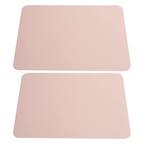 ASHATA 2-teiliges PVC-Leder-Mauspad 10 6 X 8 26 Zoll Schreibtischmatte Mäuseschutz Rutschfestes Wasserdichtes Mauspad für Computer Laptop Büro und Zuhause (rosa+Silber) von ASHATA