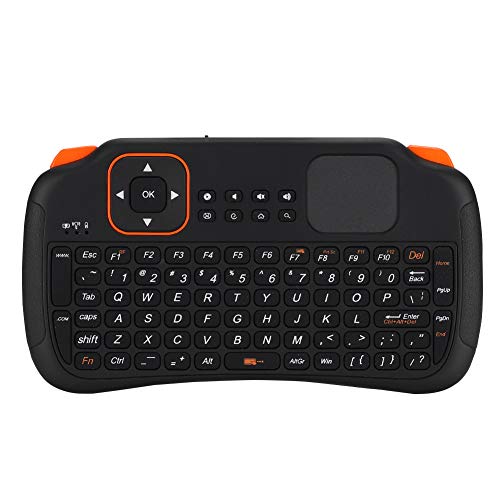 ASHATA 2.4G Wireless Keypad QWERTZ-Tastatur, USB-Tastatur mit 83 Tasten und Touchpad für Android-Fernbedienung, Wireless Portable Lightweight mit Integriertem Touchpad von ASHATA