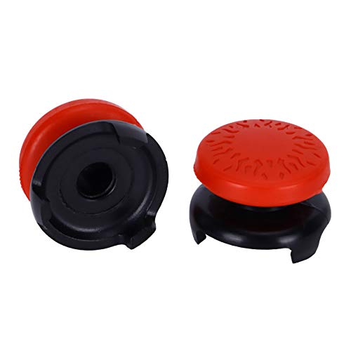 ASHATA 2Pcs Thumb Grip Thumbstick für PS5, 3D Texture Thumbstick Weiche Silikonhülle Grip Stick Joystick Controller Gamepad Key für PS5(rot) von ASHATA