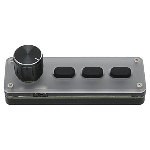 ASHATA 3 Tasten Tastatur mit Knopf, Kabelgebundene USB BT Tastatur, DIY Programmierbare Tastatur, Einhändige Makromechanische Tastatur für Gaming, Medien, Musik von ASHATA