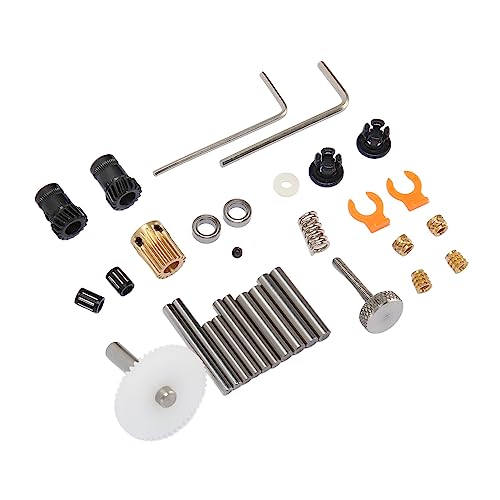 ASHATA 3D-Drucker-Extruder-Getriebeset, Edelstahl-Antriebsrad, 36 Zähne, Bohrung 5 Mm, für 1,75 Mm und 3 Mm Filament, Packung mit 5 Stück von ASHATA