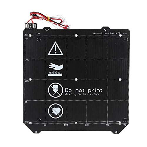 ASHATA 3D Drucker Magnetisches Heizbett + Doppelseitige Pulverbeschichtete Federstahlplatte für Prusa für i3 MK2.5S MK3 MK3S von ASHATA