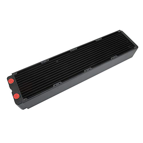 ASHATA 480mm Wasserkühler, Computerersatz 3-lagiger 12-Rohr-Kupferkühlkörper Wasserkühler Computerwasserkühlung für CPU-Stabilität von ASHATA