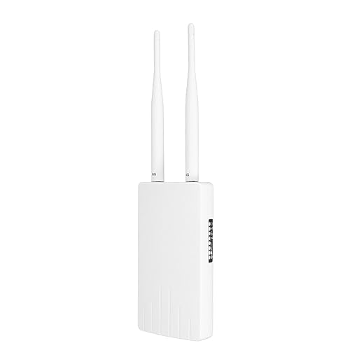 ASHATA 4G LTE CPE-Router mit SIM-Kartensteckplatz, 150 Mbit/s 4G LTE CPE-WLAN-Router für den Außenbereich, Wasserdichter Mobiler WLAN-Router mit 2 Abnehmbaren Antennen (EU) von ASHATA