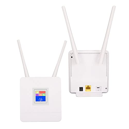 ASHATA 4G LTE CPE WLAN-Router, 3 Netzwerkschnittstellen WLAN-Router, Verbesserte Signalstärke Plug-and-Play-WLAN-Router mit SIM-Kartensteckplatz für Monitore von ASHATA