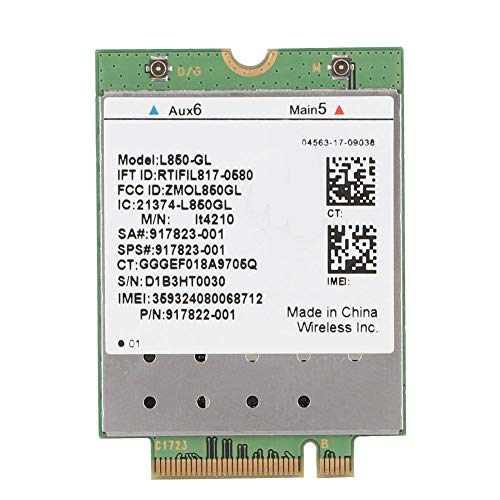 ASHATA 4G LTE-Kartenmodul Wireless-Netzwerkadapter, L850-GL LTE 4G-Modul Wireless-LTE-FDD WCDMA-Netzwerkkarte LTE-FDD/LTE-TDD/WCDMA-WLAN-Karte, NGFF M.2 4G-Netzwerkkarte für HP ProBook 440 G5 von ASHATA