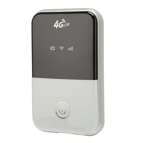 ASHATA 4G LTE Mobiler WLAN-Hotspot, Intelligente Anzeige, Unterstützt 8 Benutzer, Kabelloser 4G-Router mit SIM-Kartensteckplatz, USB-Aufladung, 2100-mAh-Akku (Europa-Version von ASHATA
